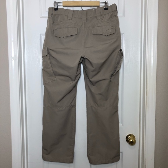 5.11 Tactical Men's Fast-Tac Khaki Lightweight Straight Leg Cargo Pants 34 X 30 - Picture 10 of 16